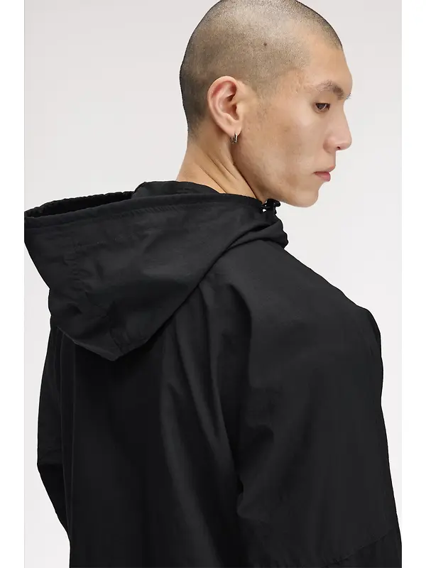 Fred Perry Men's Cropped Ripstop Parka - Black Image 9