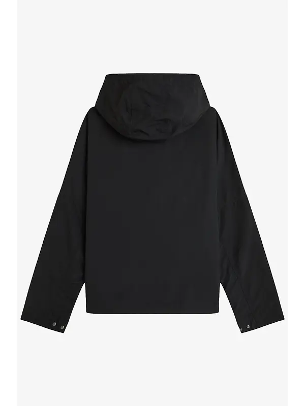 Fred Perry Men's Cropped Ripstop Parka - Black Image 11