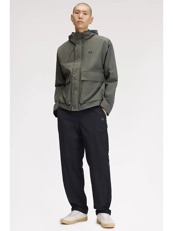 Fred Perry Men's Cropped Ripstop Parka - Field Green Image 5