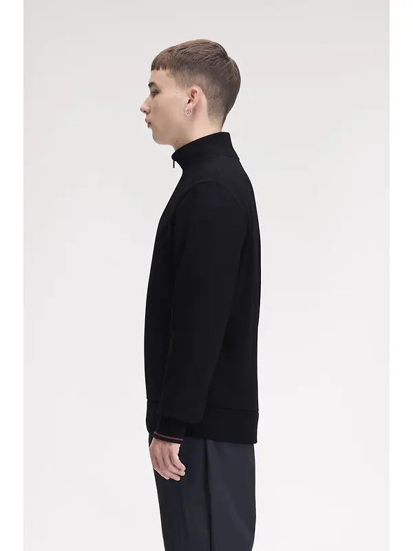 Fred Perry Men's Half Zip Sweatshirt - Navy / Brandy / Rich Brown Image 3