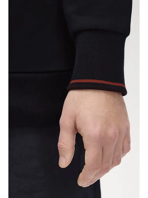 Fred Perry Men's Half Zip Sweatshirt - Navy / Brandy / Rich Brown Image 8