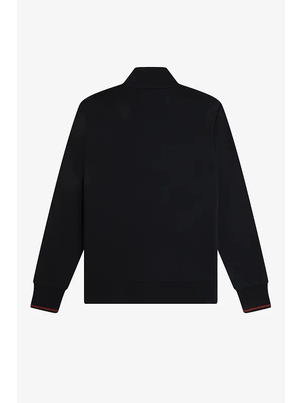 Fred Perry Men's Half Zip Sweatshirt - Navy / Brandy / Rich Brown Image 9