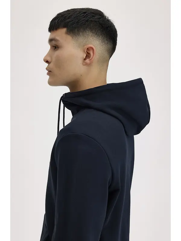 Fred Perry Men's Hooded Zip Through Sweatshirt - Navy Image 8