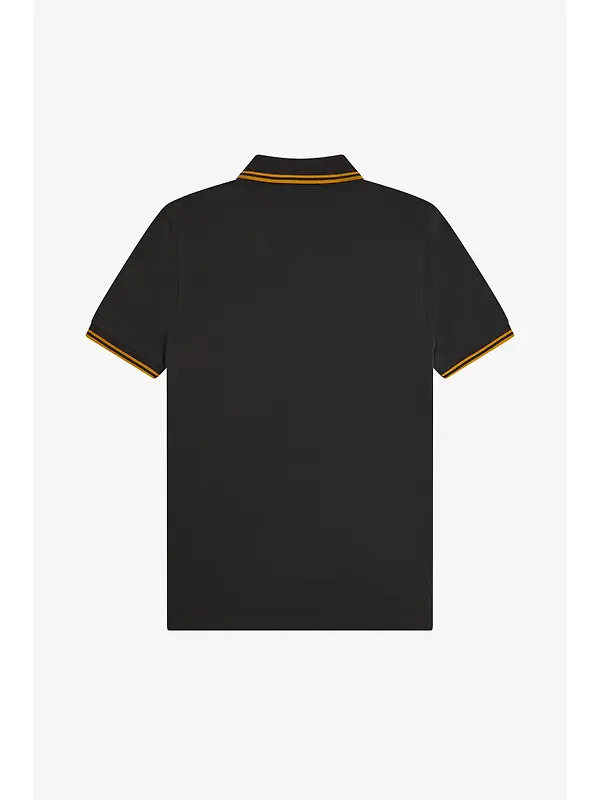 Fred Perry Men's M3600 Twin Tipped Shirt - Anchor Grey / Golden Image 8