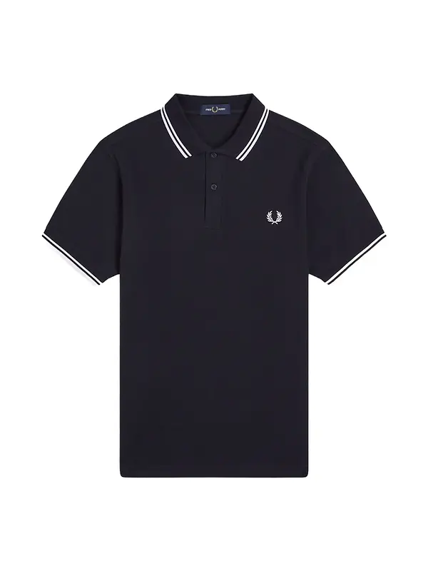 Fred Perry Men's M3600 Twin Tipped Shirt - Navy / White Image 1