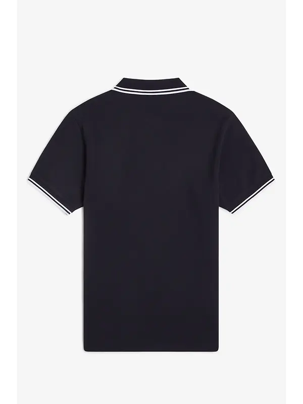 Fred Perry Men's M3600 Twin Tipped Shirt - Navy / White Image 8