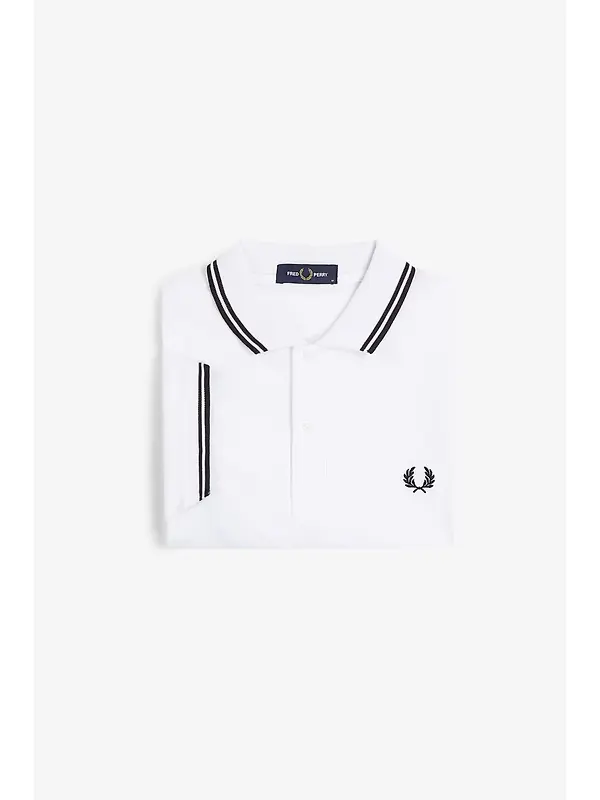 Fred Perry Men's M3600 Twin Tipped Shirt - White Image 9