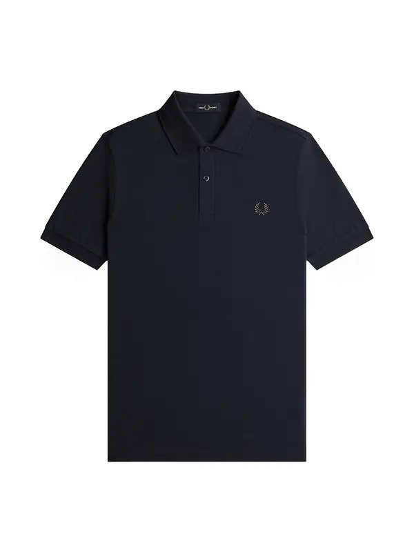 Fred Perry Men's M6000 Shirt - Navy / Rich Brown Image 1