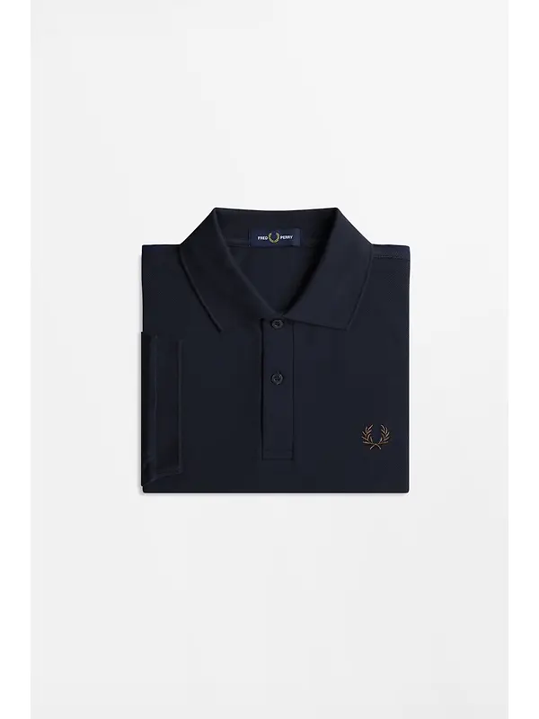 Fred Perry Men's M6000 Shirt - Navy / Rich Brown Image 8