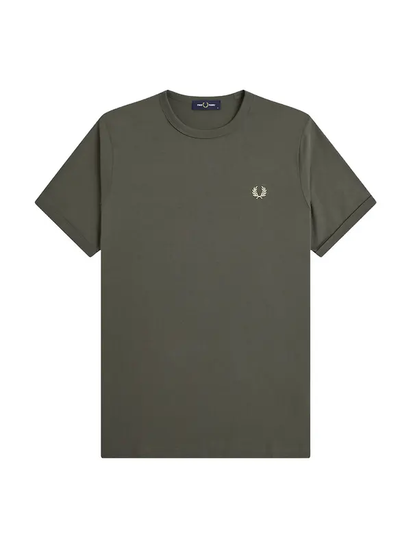 Fred Perry Men's Ringer T-Shirt - Field Green Image 1