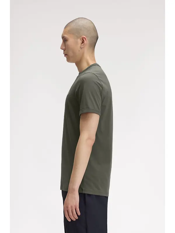 Fred Perry Men's Ringer T-Shirt - Field Green Image 3