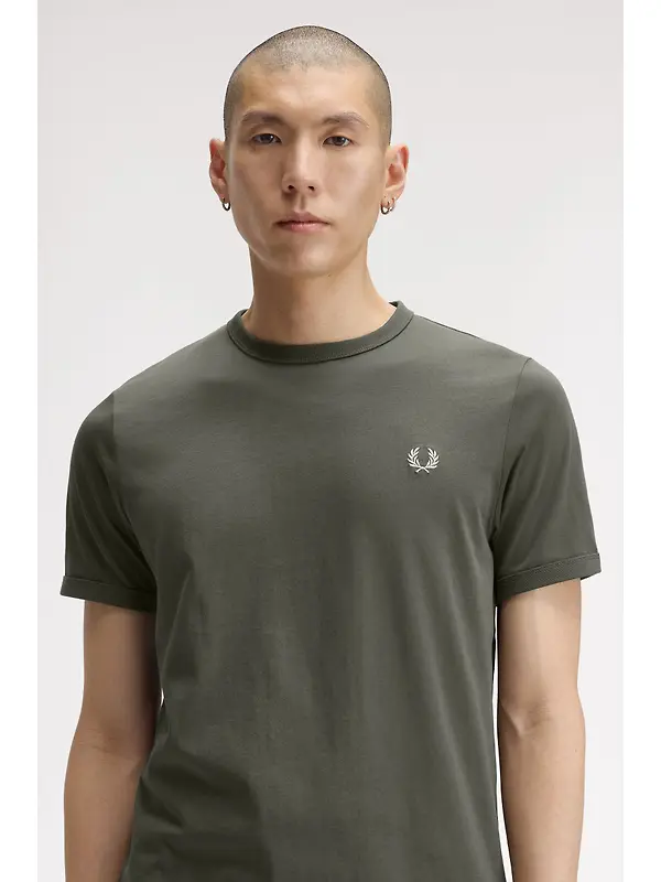 Fred Perry Men's Ringer T-Shirt - Field Green Image 4