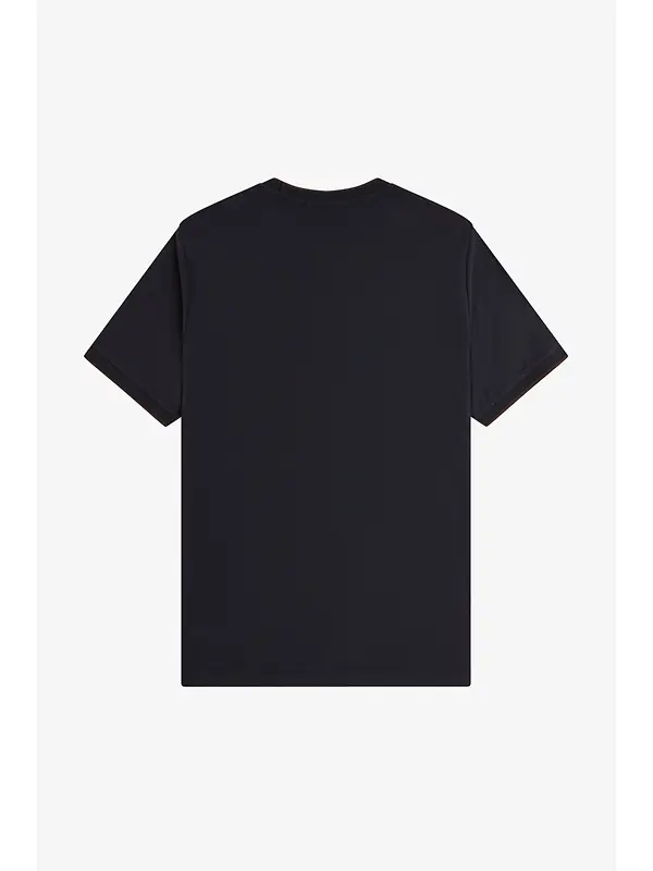 Fred Perry Men's Trim Detail Crepe Pique T-Shirt - Navy Image 6