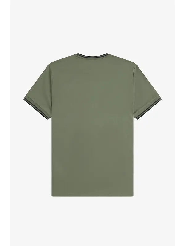 Fred Perry Men's Twin Tipped T-Shirt - Laurel Wreath Green / Black Image 6