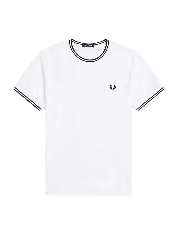 Fred Perry Men's Twin Tipped T-Shirt - White Image 1