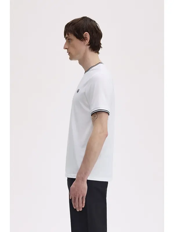 Fred Perry Men's Twin Tipped T-Shirt - White Image 3