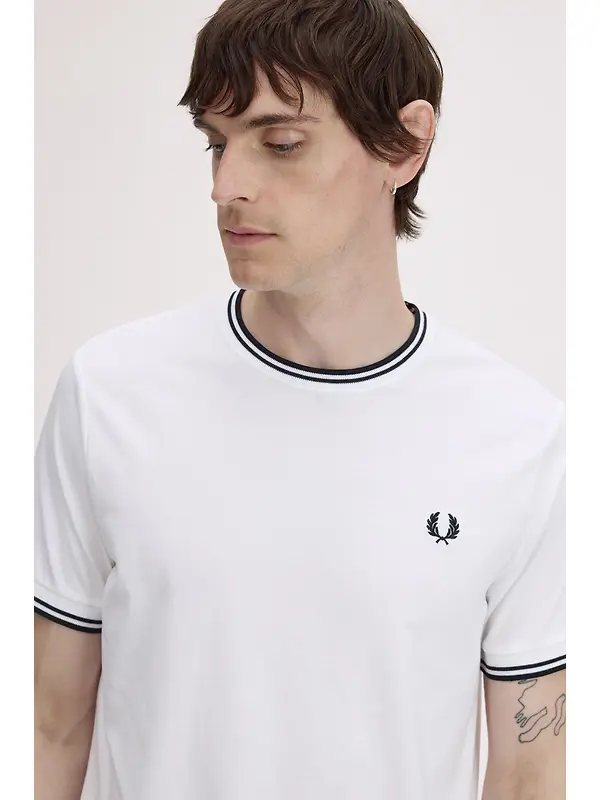 Fred Perry Men's Twin Tipped T-Shirt - White Image 4