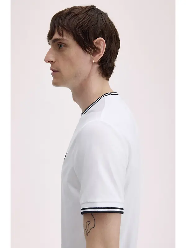 Fred Perry Men's Twin Tipped T-Shirt - White Image 5