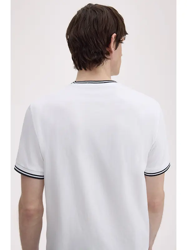 Fred Perry Men's Twin Tipped T-Shirt - White Image 6