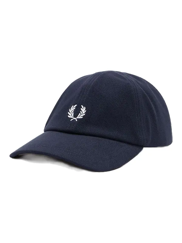 Fred Perry Piqué Classic Cap - Navy / Snow White Image 1