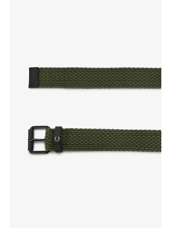 Fred Perry Woven Elastic Belt - Laurel Wreath Green Image 2