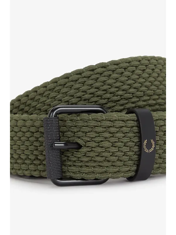 Fred Perry Woven Elastic Belt - Laurel Wreath Green Image 3