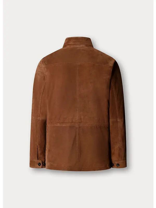 Hackett Men's Suede Four Pocket Jacket - Nut Brown Image 9