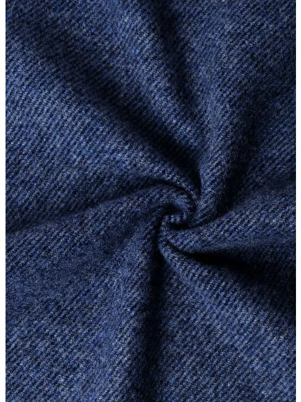 Hackett Men's Wool-Cashmere Twill Scarf - Made In Italy - Navy Image 2