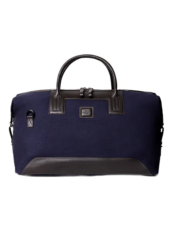 Hackett Men's Wells Canvas Holdall Bag - Navy Image 1