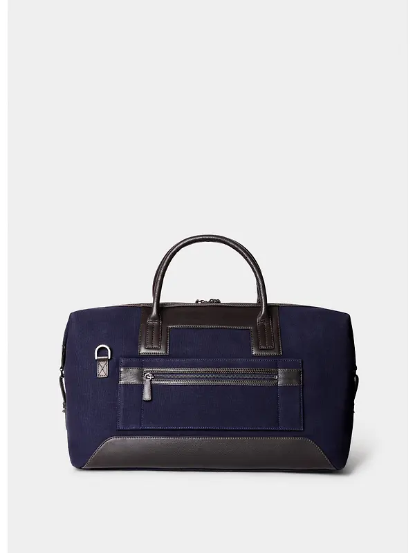 Hackett Men's Wells Canvas Holdall Bag - Navy Image 2