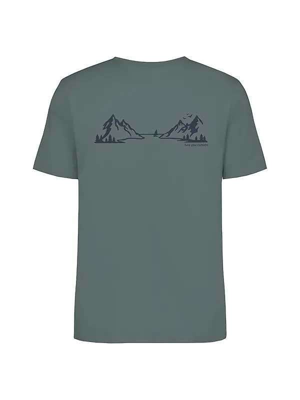 Didriksons Men's Harald Landscape T-Shirt - Factory Blue Image 2