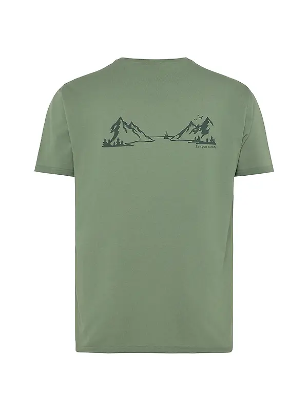 Didriksons Men's Harald Landscape T-Shirt - Light Moss Image 2