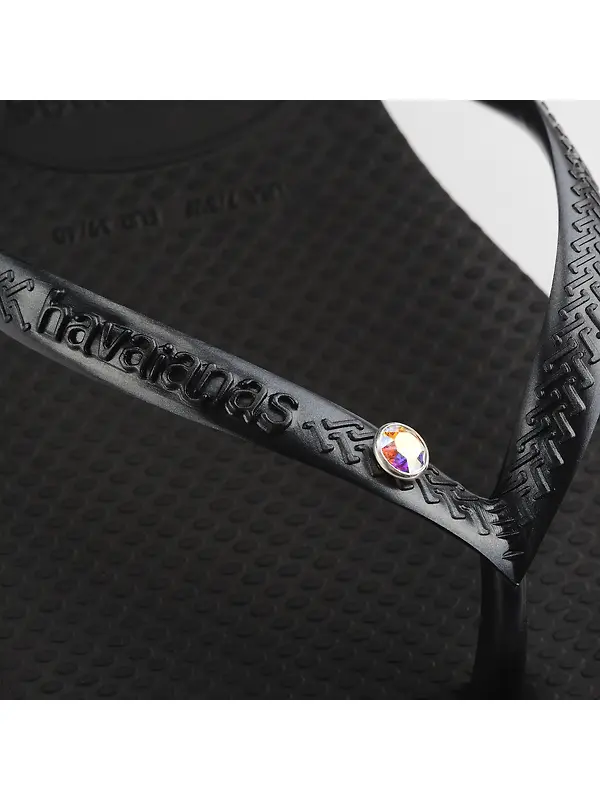 Havaianas Women's Slim Crystal SW II Flip Flops - Black Image 5