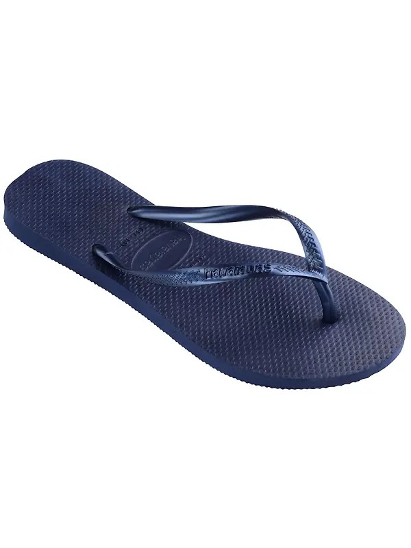 Havaianas Women's Slim Flip Flops - Navy Blue Image 2