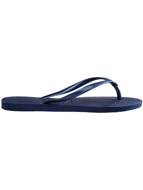 Havaianas Women's Slim Flip Flops - Navy Blue Image 4