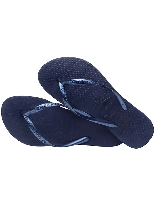 Havaianas Women's Slim Flip Flops - Navy Blue Image 5
