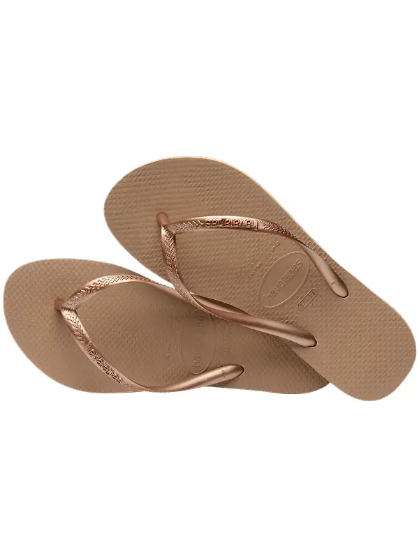 Havaianas Women's Slim Flip Flops - Rose Gold Image 4