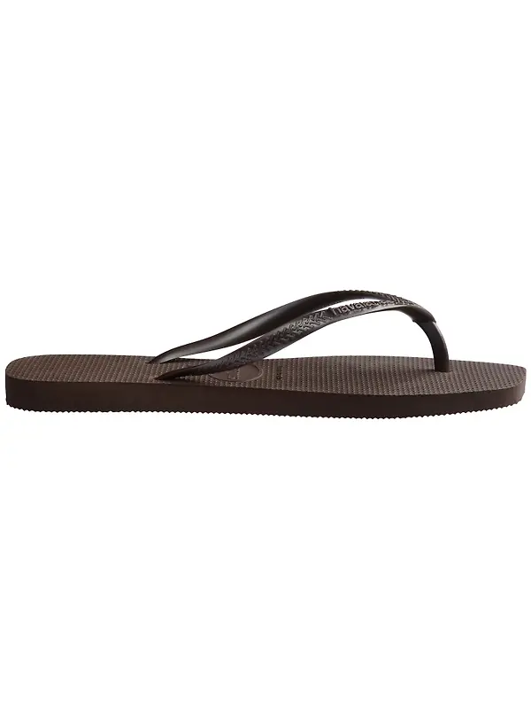Havaianas Women's Slim Square Flip Flops - Dark Brown Image 2