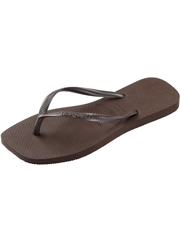Havaianas Women's Slim Square Flip Flops - Dark Brown Image 5