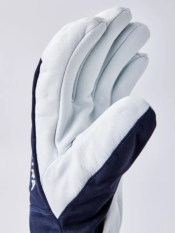 Hestra Army Leather Heli Ski 5 Finger Gloves - Navy Image 2