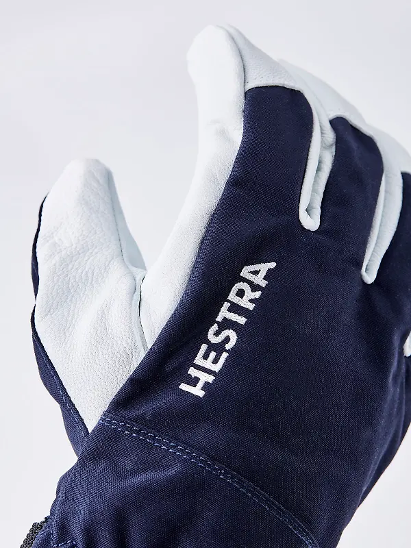 Hestra Army Leather Heli Ski 5 Finger Gloves - Navy Image 3