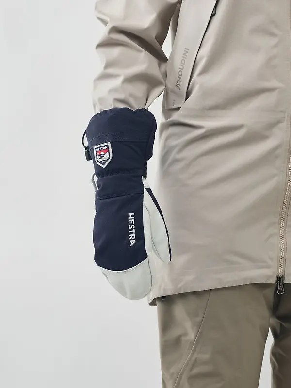 Hestra Army Leather Heli Ski Mittens - Navy Image 2