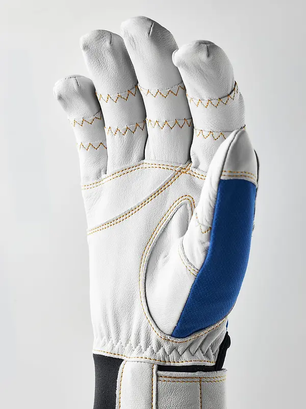 Hestra Ergo Grip Active 5 Finger Gloves - Royal Blue/Yellow Image 2