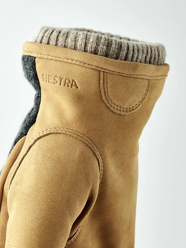 Hestra Men's Noah Leather Gloves - Charcoal/Tan Image 4