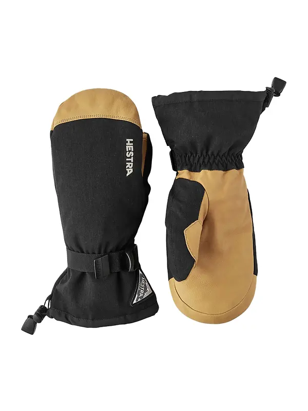 Hestra Powder Gauntlet Mittens - Black/Natural Brown Image 1