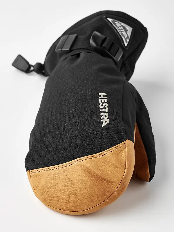 Hestra Powder Gauntlet Mittens - Black/Natural Brown Image 3