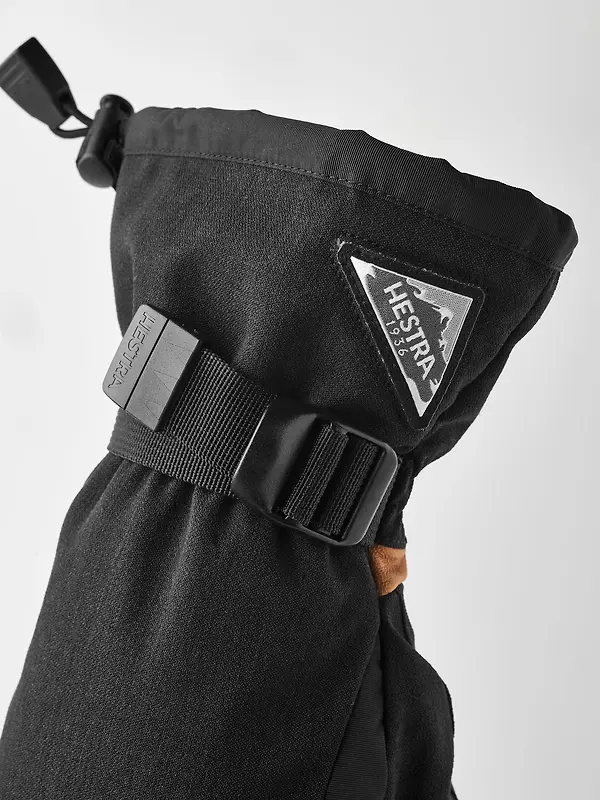 Hestra Powder Gauntlet Mittens - Black/Natural Brown Image 4
