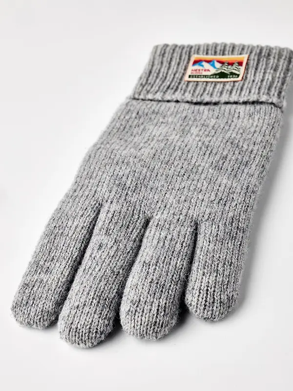 Hestra Raggwool Washable Gloves - Grey Image 3