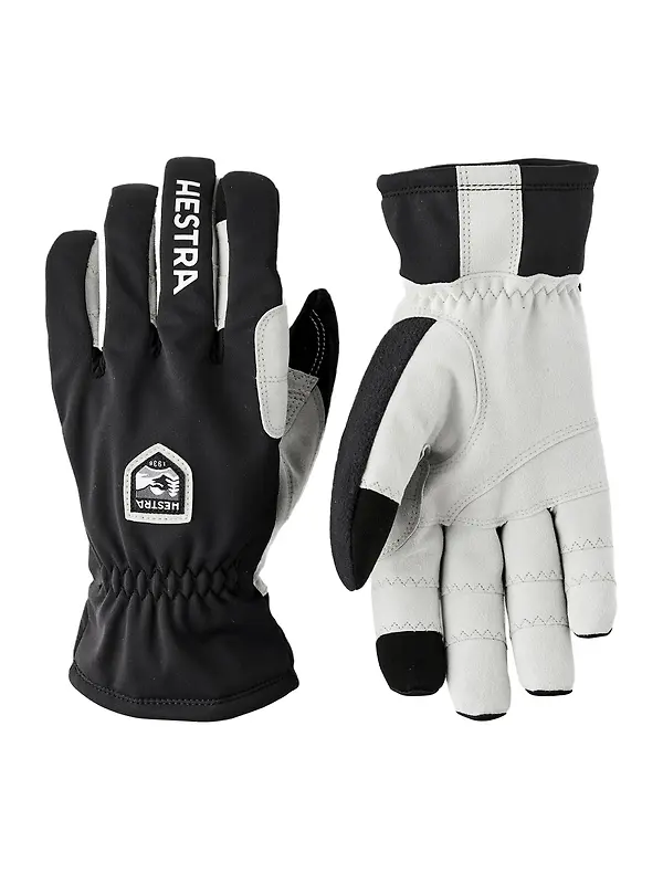 Hestra Windbreaker Ergo Grip Touring 5 Finger Gloves - Black Image 1