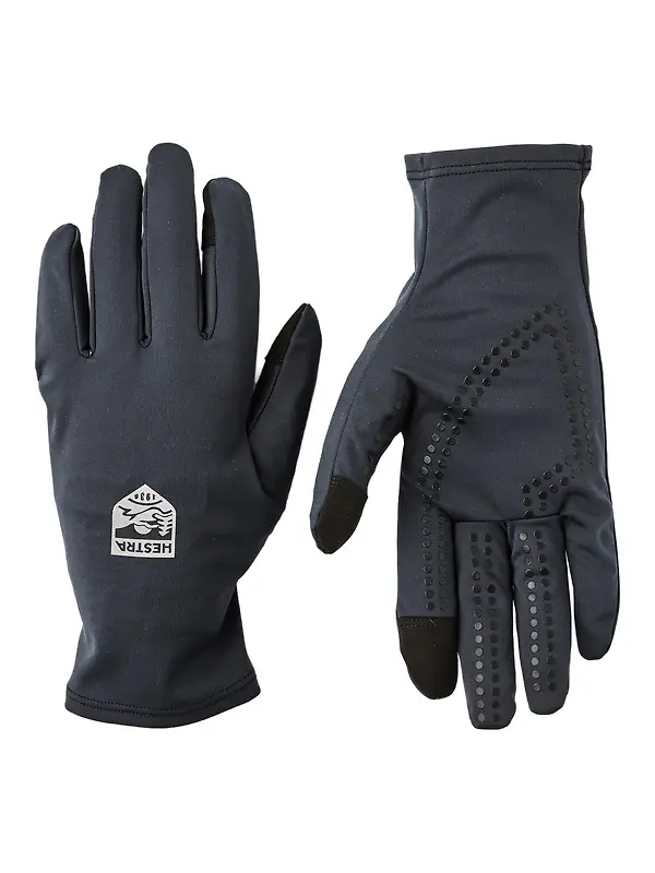 Hestra Windbreaker Light 5 Finger Glove Liners - Black Image 1